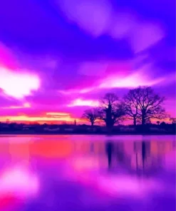 Purple Sunset Diamond Painting