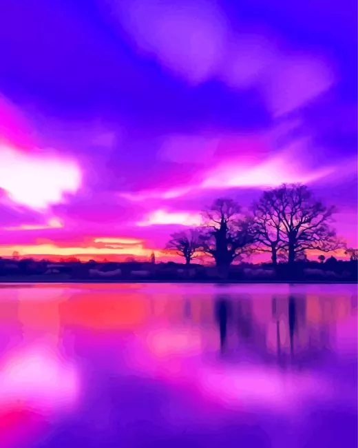 purple sunset Diamond Paints Purple Sunset Diamond Painting