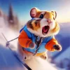 Rat Skiing In Snow Diamond Painting