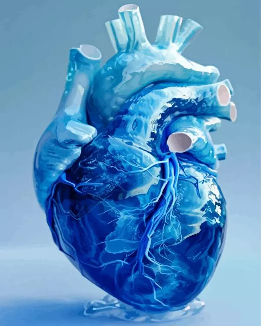 realistic blue heart Diamond Paintings Realistic Blue Heart Diamond Painting