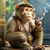 Smoking Monkey Diamond Painting