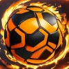 Soccer Ball On Fire Diamond Painting