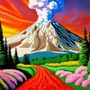 Volcano Poster Diamond Painting
