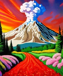 Volcano Poster Diamond Painting
