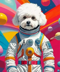 Astronaut Maltipoo Diamond Painting