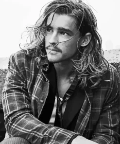 Black And White Brenton Thwaites Diamond Painting