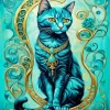 Blue Cat Diamond Painting