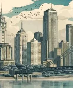 Boston Skyline Diamond Painting