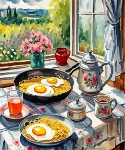 Breakfast With Garden View Diamond Painting