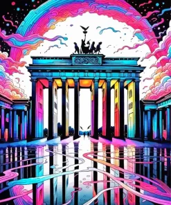 Colorful Brandenburg Gate Art Diamond Painting