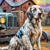 English Setter Dog Animal Diamond Painting