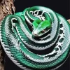 Green White Snake On Branch Diamond Painting