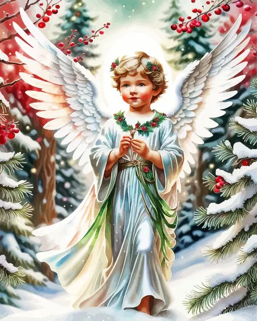 Holidays Angel Boy Diamond Dotz Holidays Angel Boy Diamond Painting