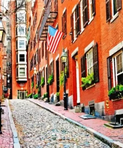 Massachusetts Boston Streets Diamond Painting