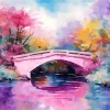 Pink Bridge Art Diamond Painting