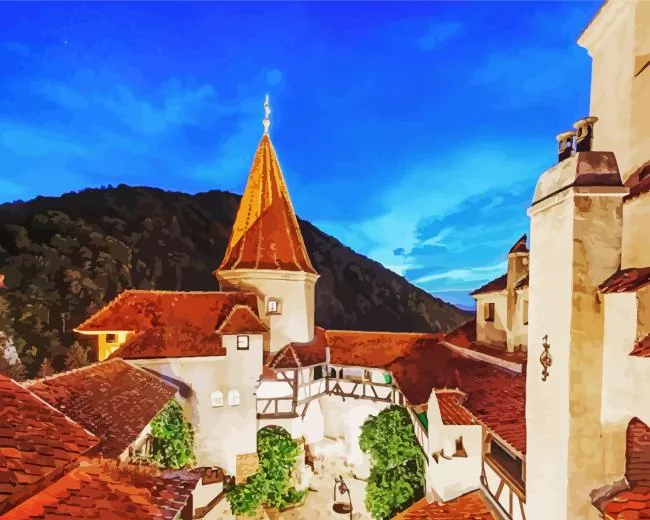 Romania Bran Castle Diamond By Numbers Romania Bran Castle Diamond Painting