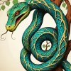 Snake On Branch Diamond Painting