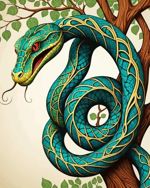 Snake on branch Diamond Dotz Snake On Branch Diamond Painting