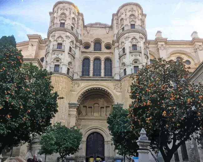 The Cathedral of Malaga Diamond By Numbers The Cathedral of Malaga Diamond Painting