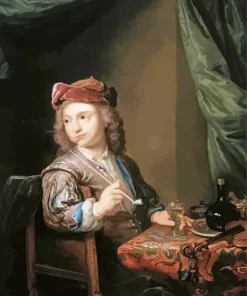 Victorian Boy Smoking Art Diamond Painting