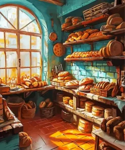 Vintage Bread Shop Diamond Painting