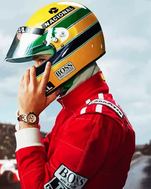 ayrton senna Diamond With Numbers Ayrton Senna Diamond Painting