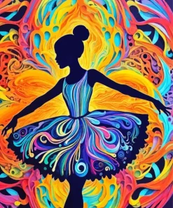Ballerina Silhouette Art Diamond Painting
