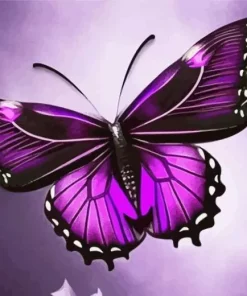 Beautiful Purple Butterfly Diamond Painting
