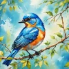 Bird On Branch Art Diamond Painting
