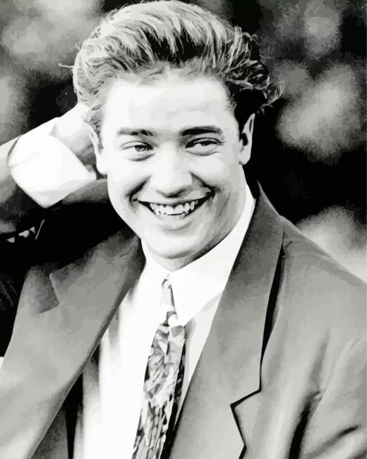 black and white brendan fraser Diamond Paints Black And White Brendan Fraser Diamond Painting