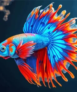 Blue Betta Fish Diamond Painting