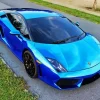 Blue Lamborghini Car Diamond Painting