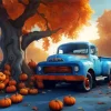 Blue Truck Diamond Painting