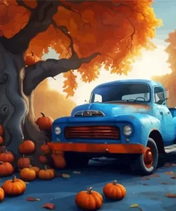 Blue Truck Diamond Painting