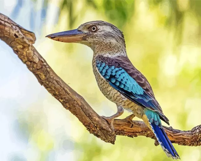 blue winged kookaburra bird Diamond Paints Blue Winged Kookaburra Bird Diamond Painting