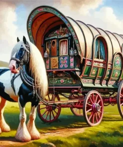 Bow Top Wagon Diamond Painting