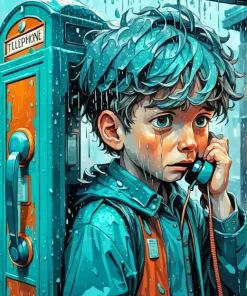 Boy Crying Diamond Painting