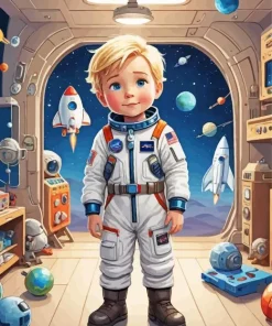 Boy In Space Diamond Painting