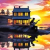 Boy With Guitar Silhouette Diamond Painting