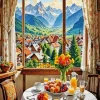 Breakfast In Mountains Diamond Painting