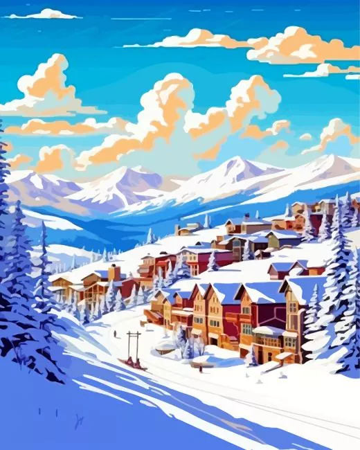 breckenridge colorado poster Diamond Paints Breckenridge Colorado Poster Diamond Painting