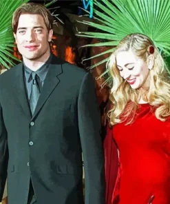 Brendan Fraser And His Wife Diamond Painting