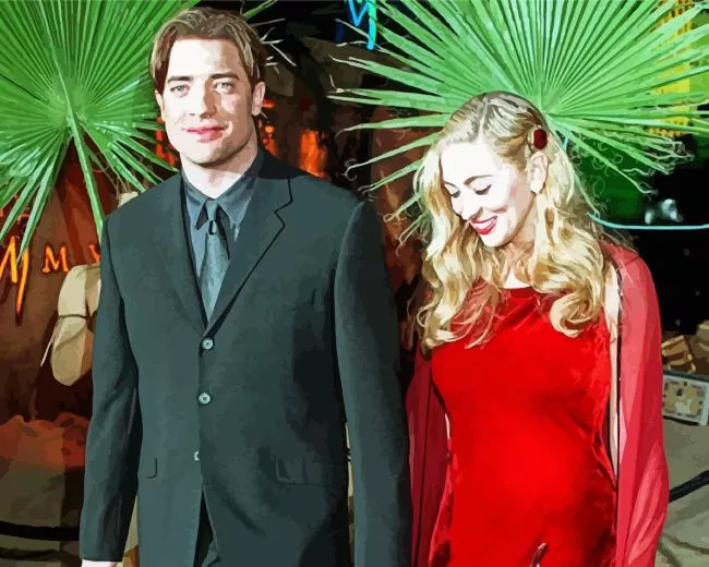 brendan fraser and his wife Diamond Paints Brendan Fraser And His Wife Diamond Painting