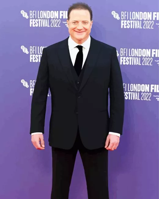 brendan fraser smiling Diamond With Numbers Brendan Fraser Smiling Diamond Painting