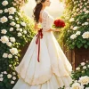 Bride Holding Flowers Diamond Painting