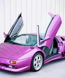 Bright Purple Car Diamond Painting