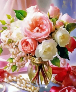 Camellias Bouquet Diamond Painting