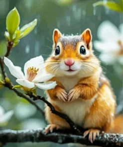 Chipmunk Face Art Diamond Painting