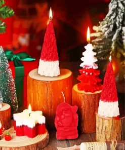 Christmas Candles Diamond Painting