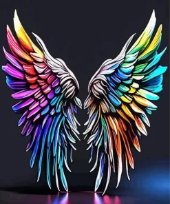 Colorful Angel Wings Art Diamond Painting